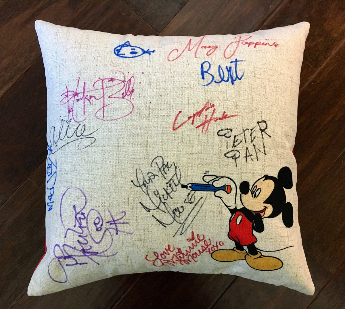 Disney autograph clearance pillowcase