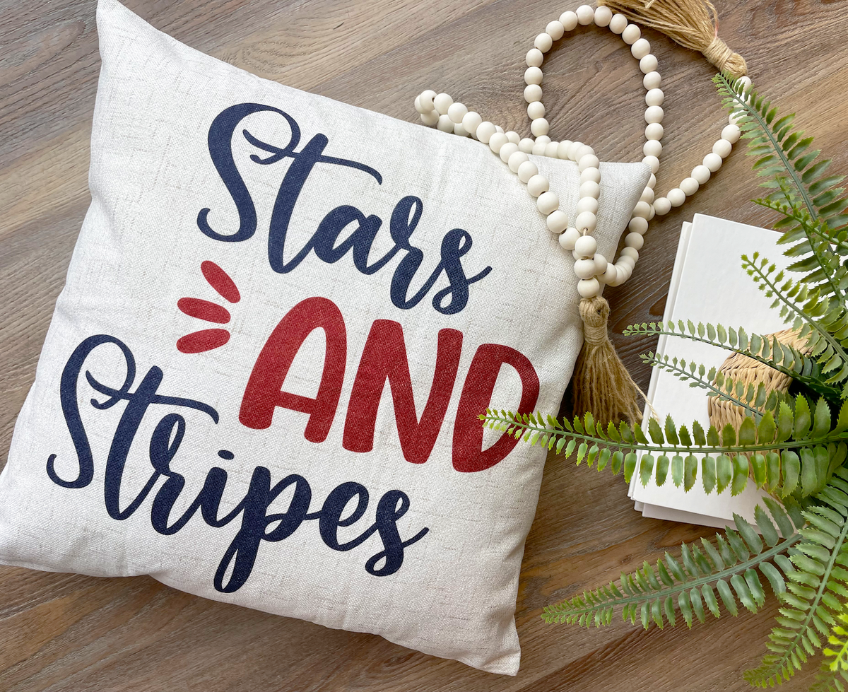 Stars Stripes 4th of July Pillow Cover Holiday Pillow