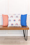 Rainbows / 4th of July / Summer Pillow / Throw Pillow / Porch Pillow / Machine Washable / Home Decor