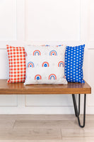 Star Pattern / 4th of July / Summer Pillow / Throw Pillow / Porch Pillow / Machine Washable / Home Decor