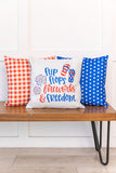 Red Plaid / 4th of July / Summer Pillow / Throw Pillow / Porch Pillow / Machine Washable / Home Decor