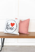 Be Mine Wreath / Valentines Day / Holiday Pillow / Pillow Cover / Accent Pillow / 18x18 / Machine Washable