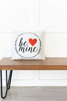 Be Mine Wreath / Valentines Day / Holiday Pillow / Pillow Cover / Accent Pillow / 18x18 / Machine Washable